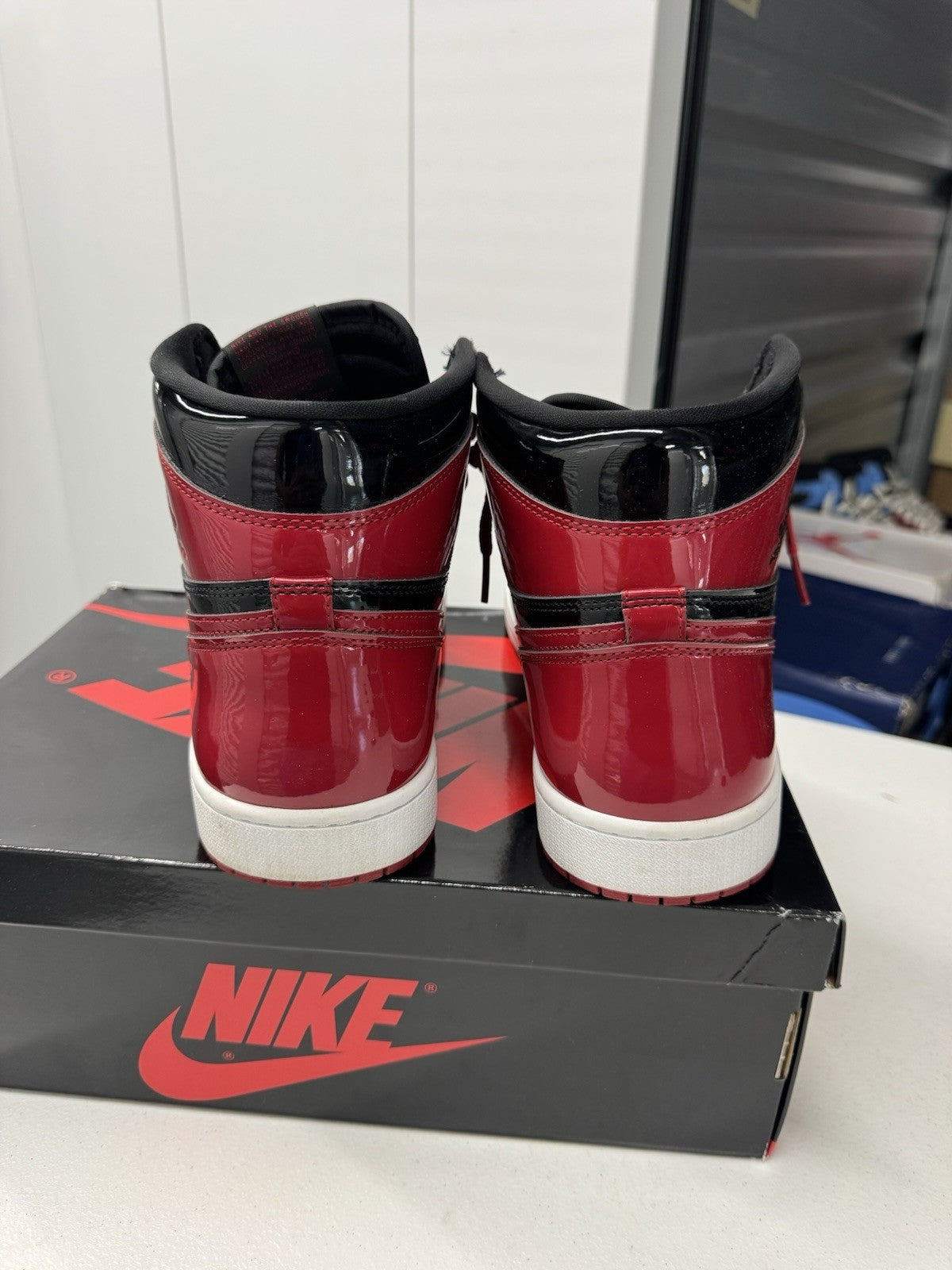 Air Jordan 1 Men's Size 12 Patent Bred Colorway