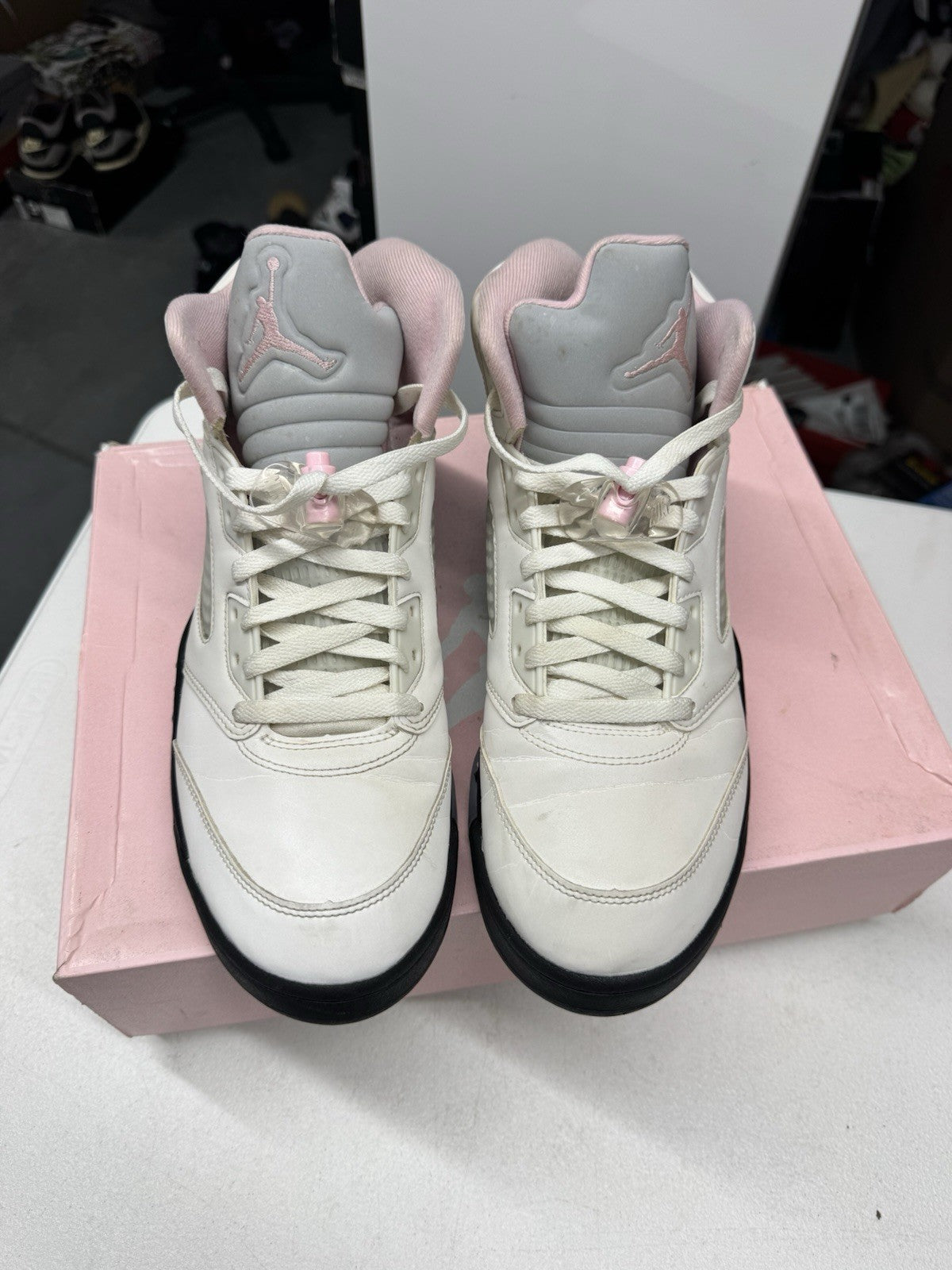 Jordan Air Jordan 5 Retro Medium Soft Pink White/Black Men's Sneakers Size 10.5