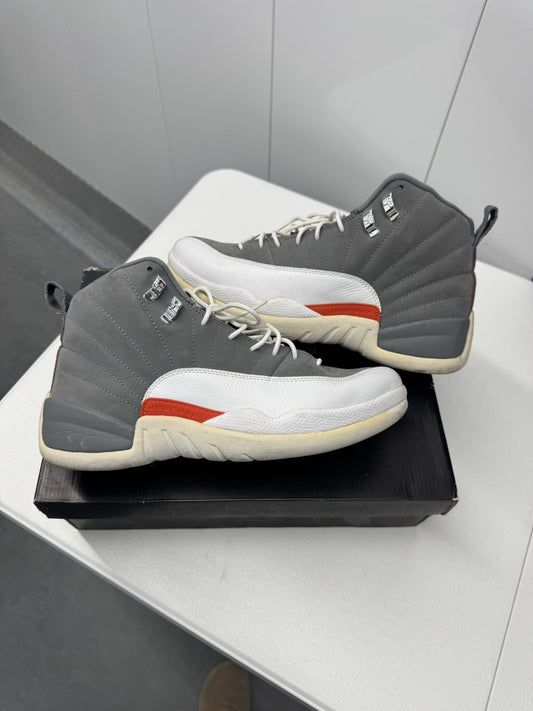 Air Jordan 12 Men's Retro Sneakers Wolf Gray, Size 9.5