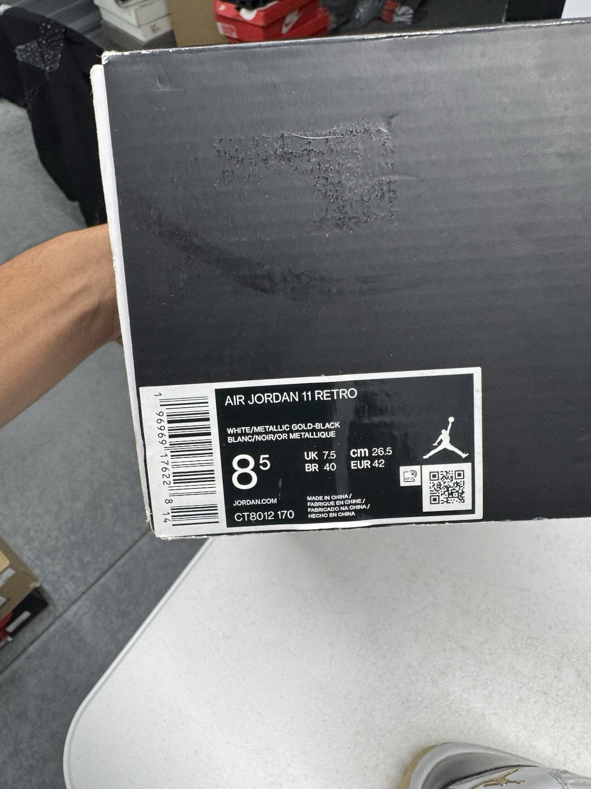 Jordan Air Jordan 11 Retro Mid Gratitude DMP White/Black, CT8012-170 SIZE 8.5