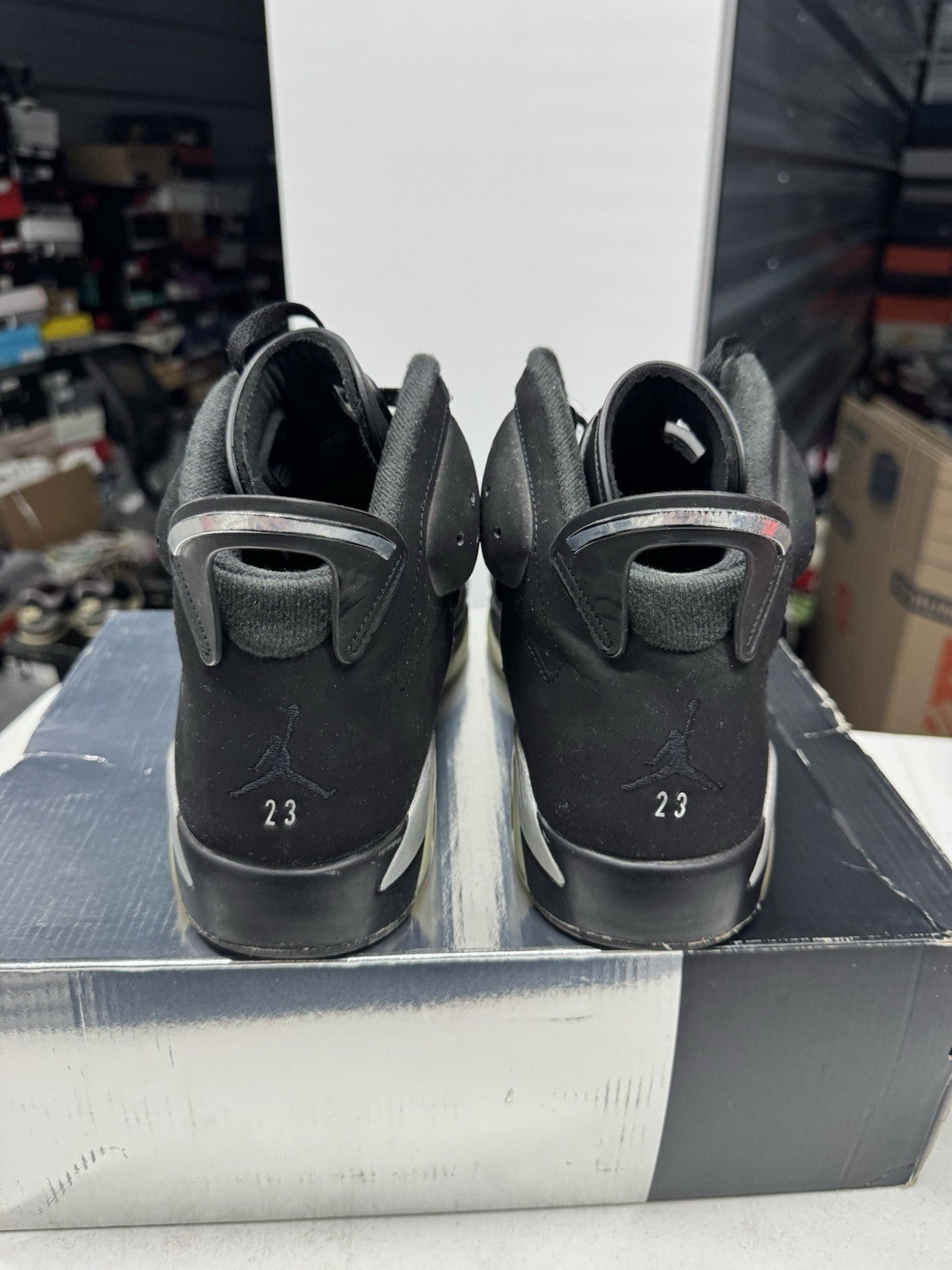 Jordan Air Jordan 6 Retro Mid Chrome Black/Metallic Silver SIZE 10.5
