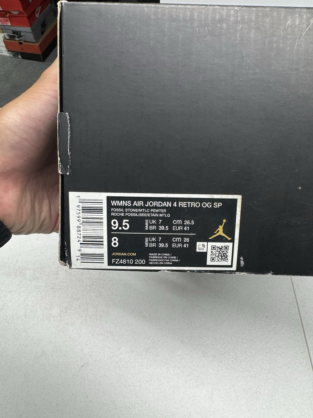 Jordan A Ma Maniére x Air Jordan 4 Retro SP Fossil Stone SIZE 8M