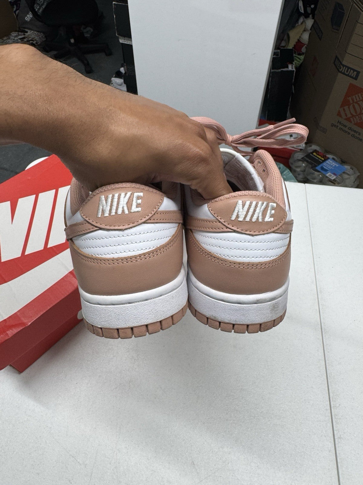 Nike Dunk Low Women’s Rose Whisper White Low Top Lace-Up DD1503-118 SIZE 11W