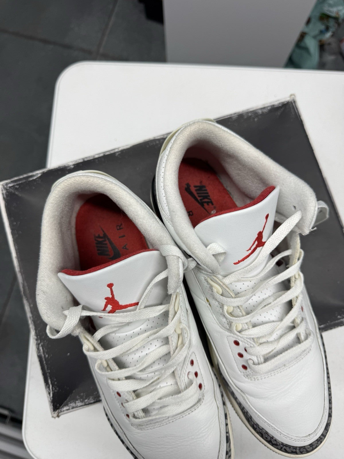 Jordan Air Jordan 3 Retro White Cement Reimagined Mid-Top Leather SIZE 11.5