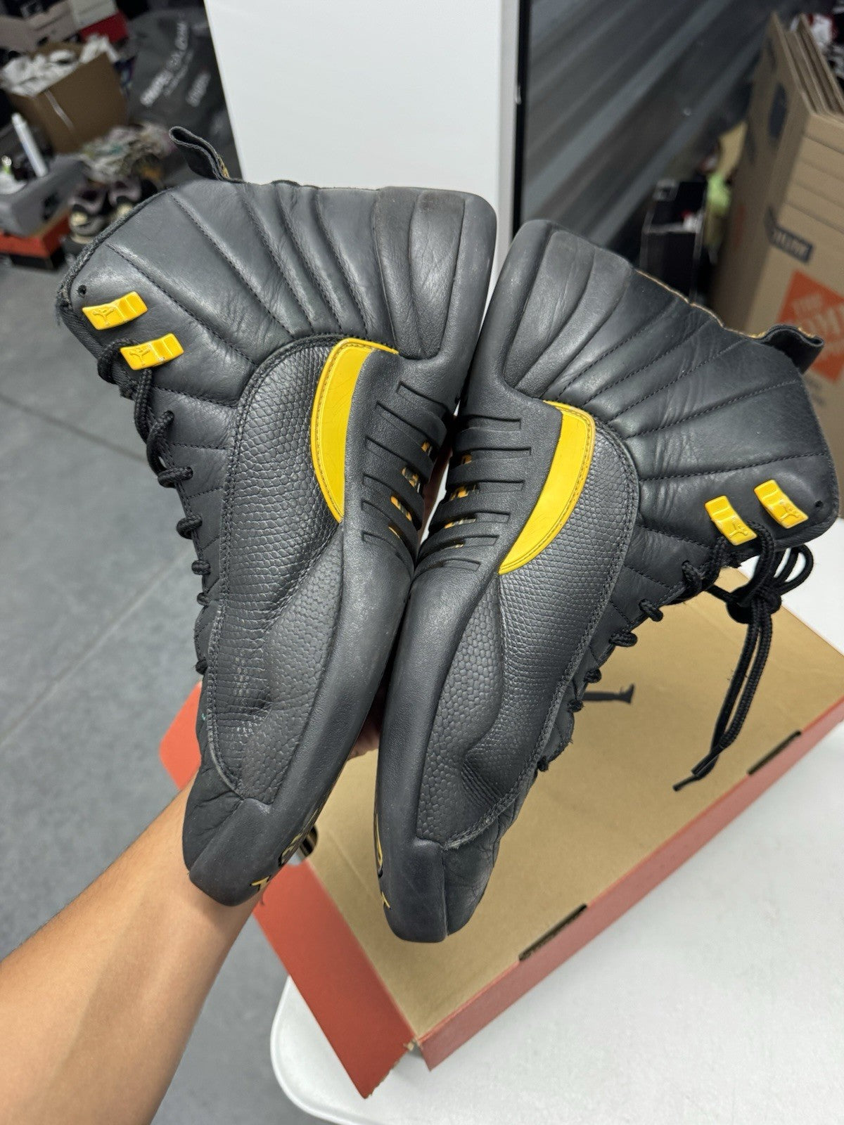 Jordan Air Jordan 12 Retro Black/Taxi Men's Sneakers Size 12 CT8013-071