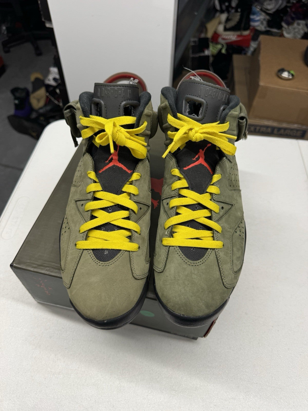 Jordan Air Jordan 6 Retro SP Travis Scott Olive Sneakers 2019 SIZE 10