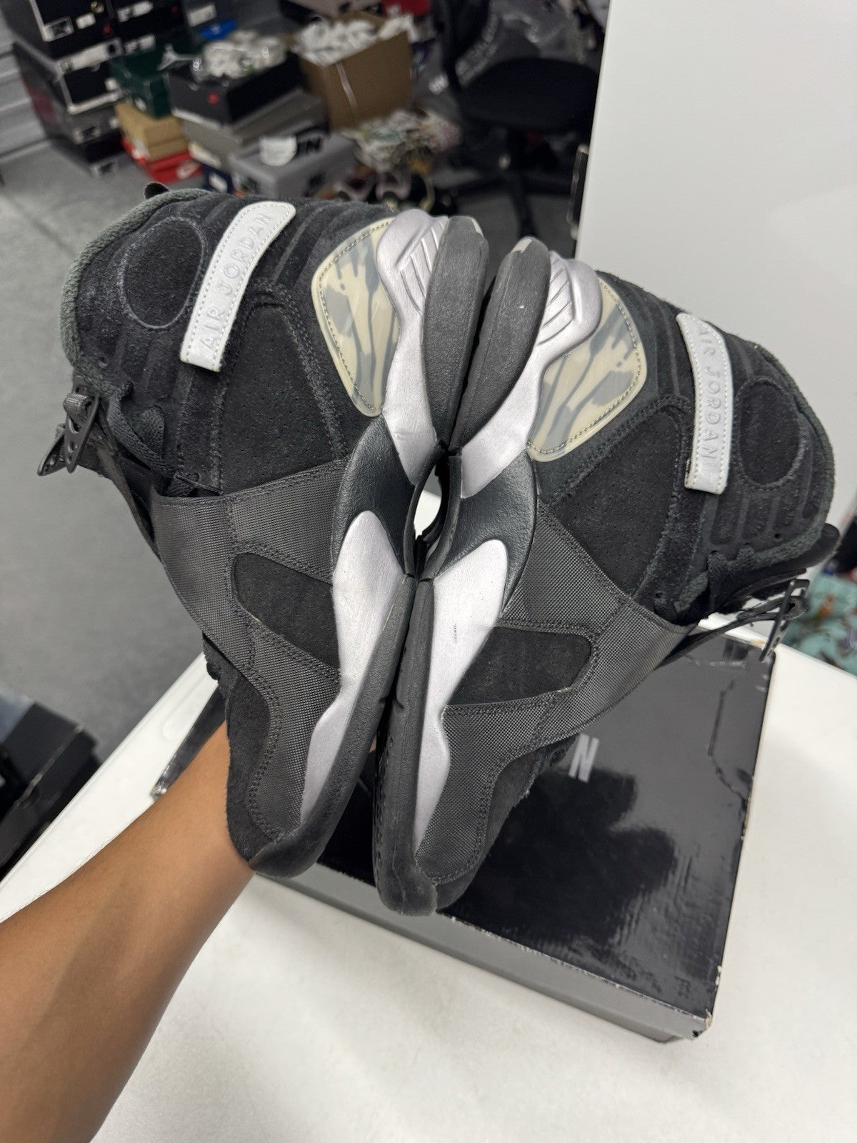 Jordan Air Jordan 8 Retro Winterized Gunsmoke Black/Silver SZ 10.5
