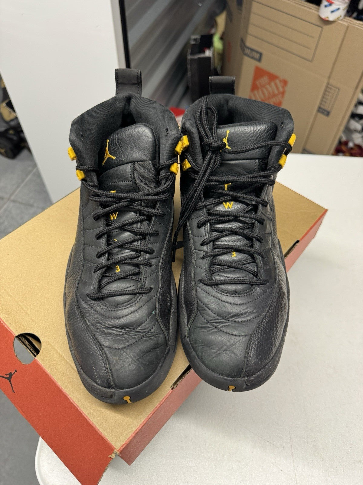 Jordan Air Jordan 12 Retro Black/Taxi Men's Sneakers Size 12 CT8013-071