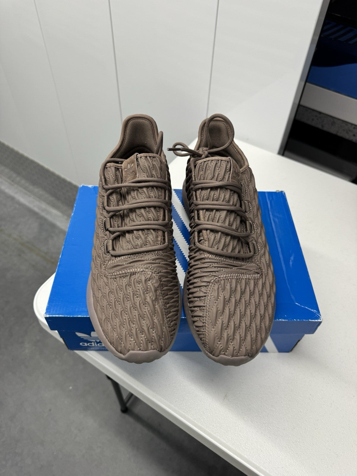 adidas Tubular Shadow Men's Running Shoes Trace Brown , Size 11