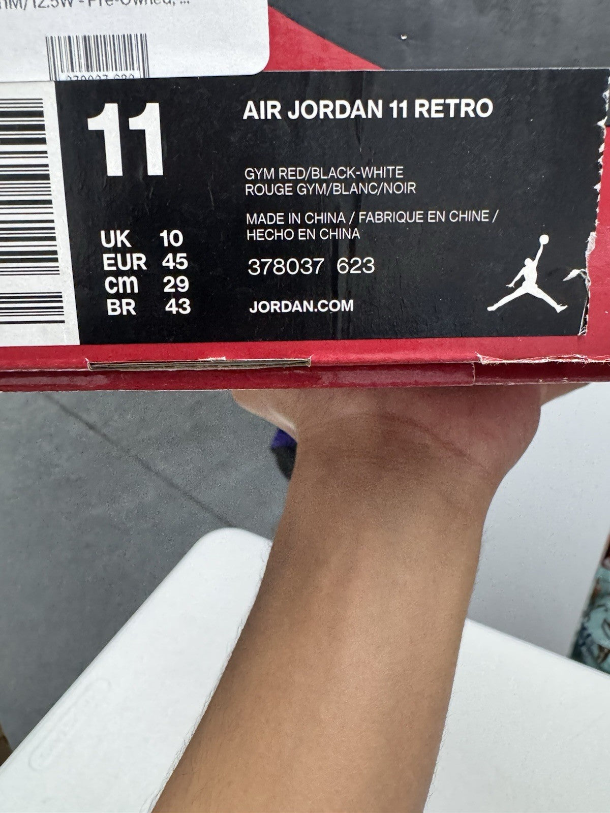 Jordan Air Jordan 11 Retro High Win Like '96 Gym Red/Black/White SIZE 11