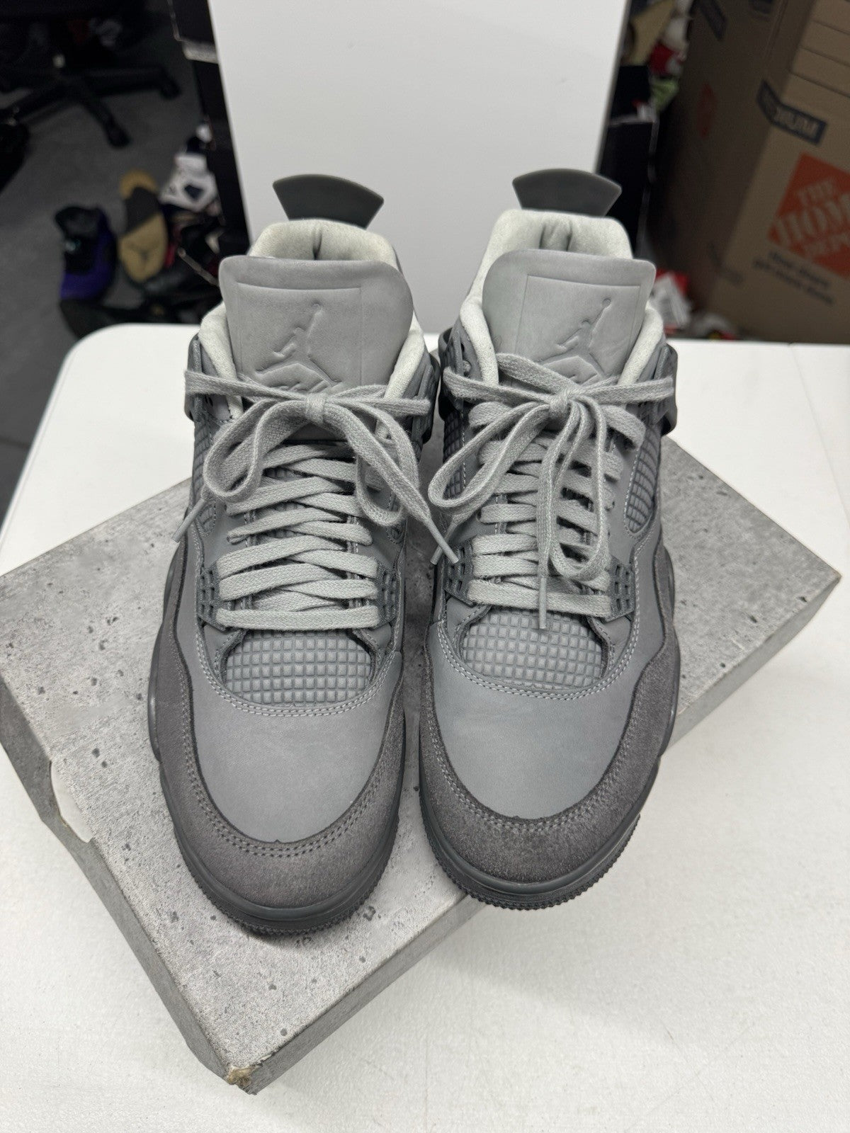 Jordan Air Jordan 4 Retro SE Wet Cement Gray Suede FQ7928-001 SIZE 10.5
