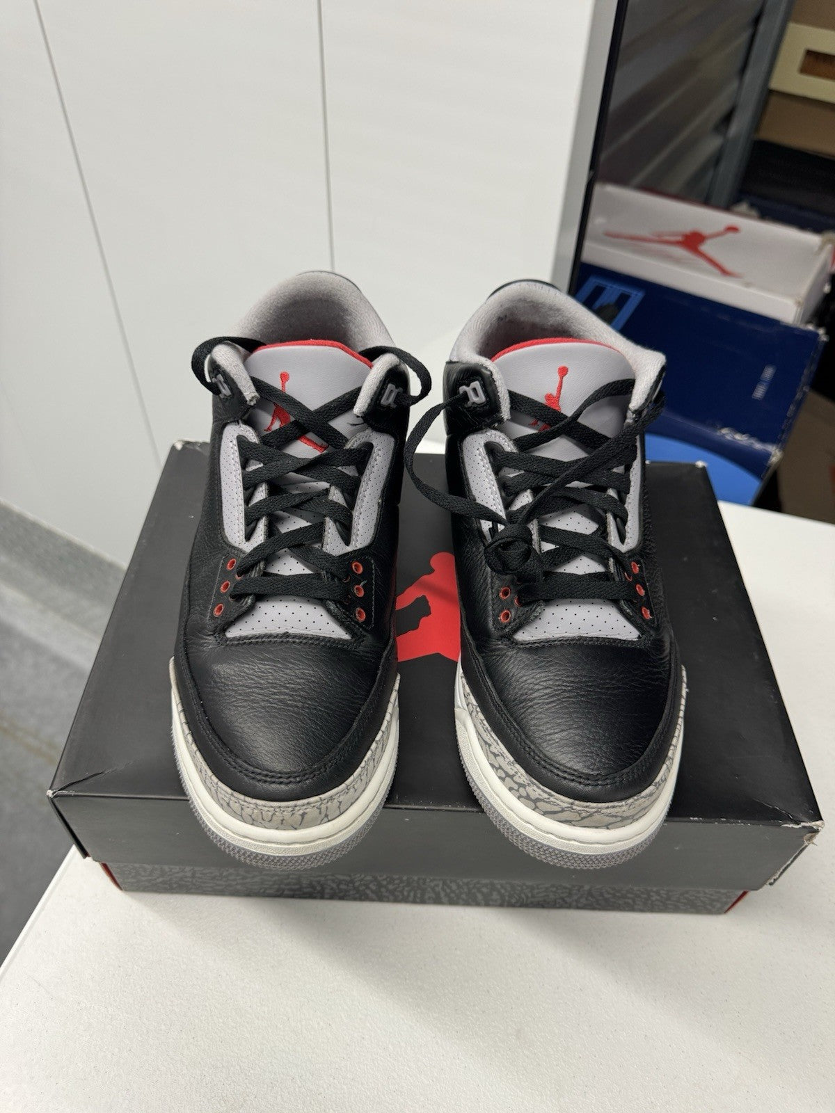 Air Jordan 3 Black Cement Reimagined Sneakers DN3707-010 Size 10