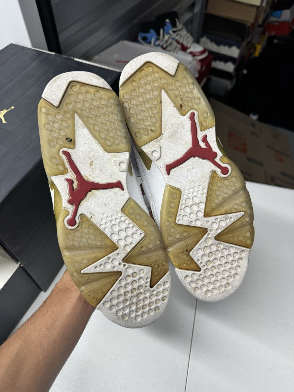 Air Jordan 7/6 Retro Golden Moments Pack Size 9.5 535357-935