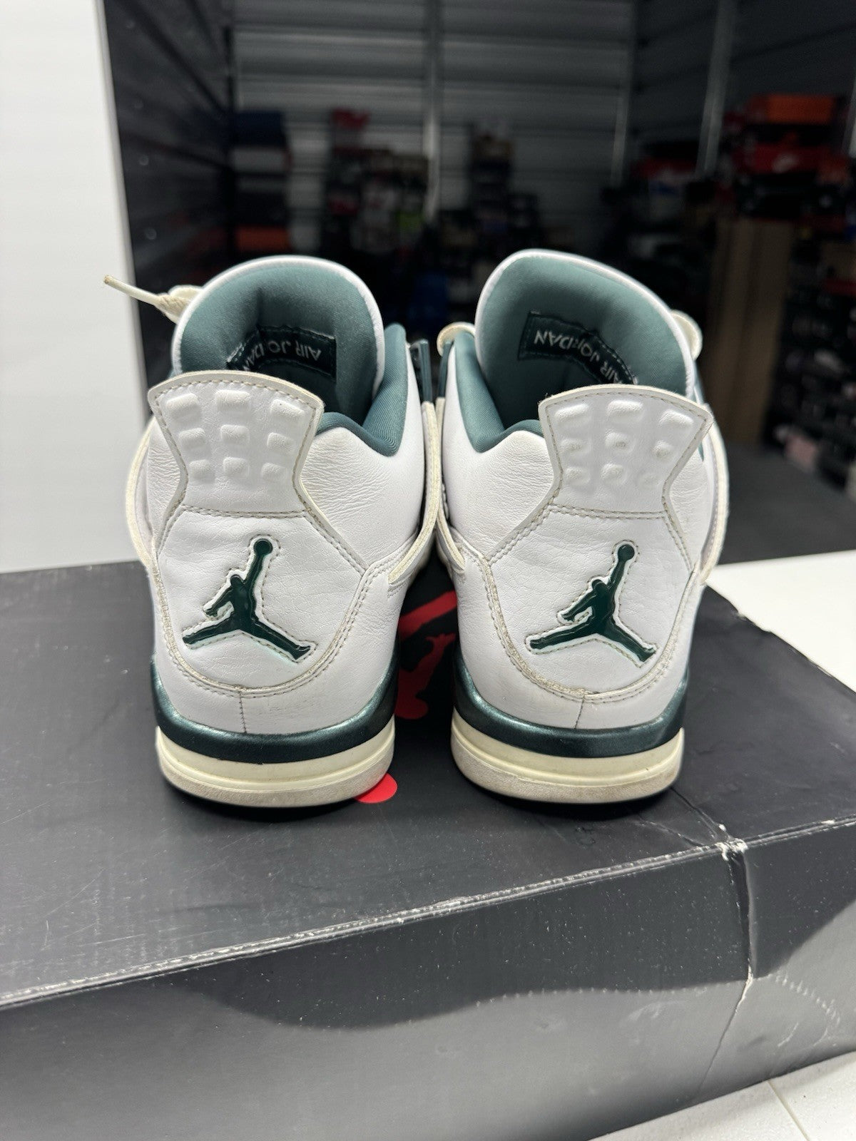 Jordan Air Jordan 4 Retro Men's Sneakers White/Oxidized Green FQ8138-103 SIZE 8