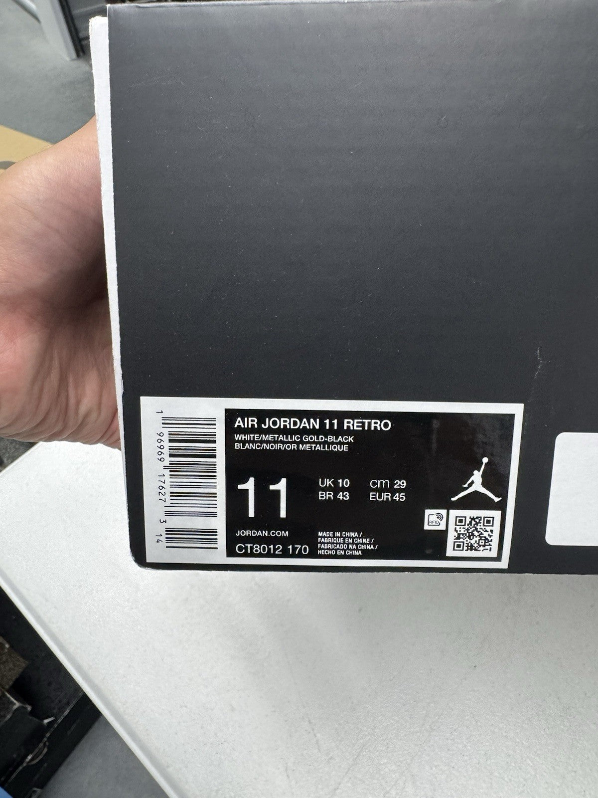Jordan Air Jordan 11 Retro Gratitude White/Black/Metallic Gold SZ11