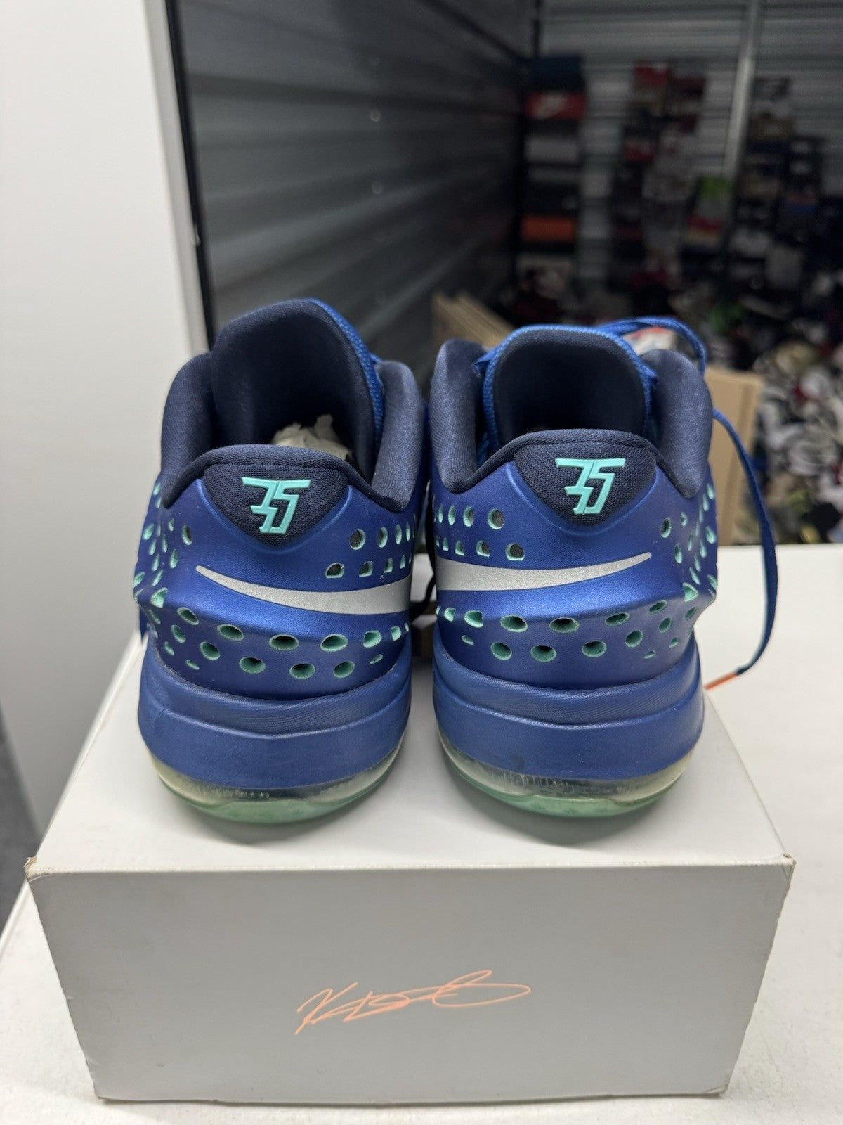 Nike KD 7 Elite Elevate Men's Basketball Sneakers Blue/Green Size 12