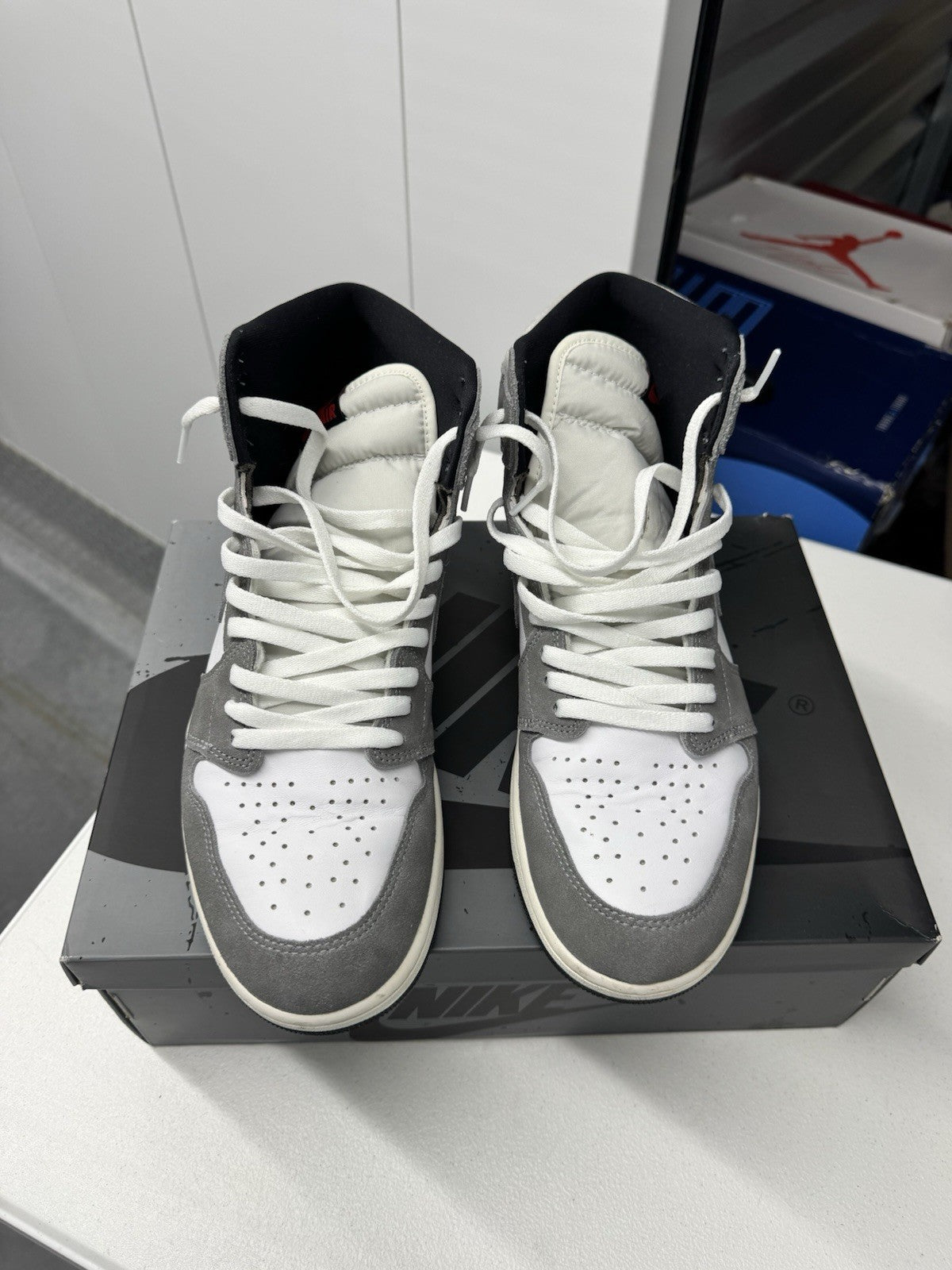 Jordan Air 1 Men's Sneakers Washed Black Size 12 Pre-Owned