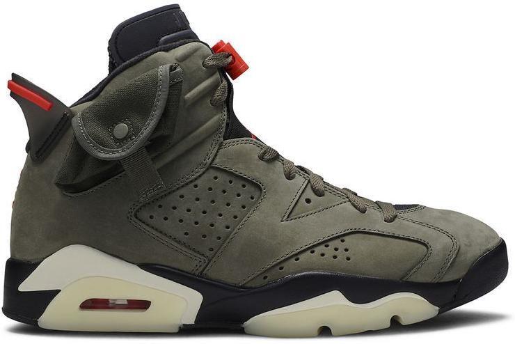 Jordan Air Jordan 6 Retro SP Travis Scott Olive Sneakers 2019 SIZE 10