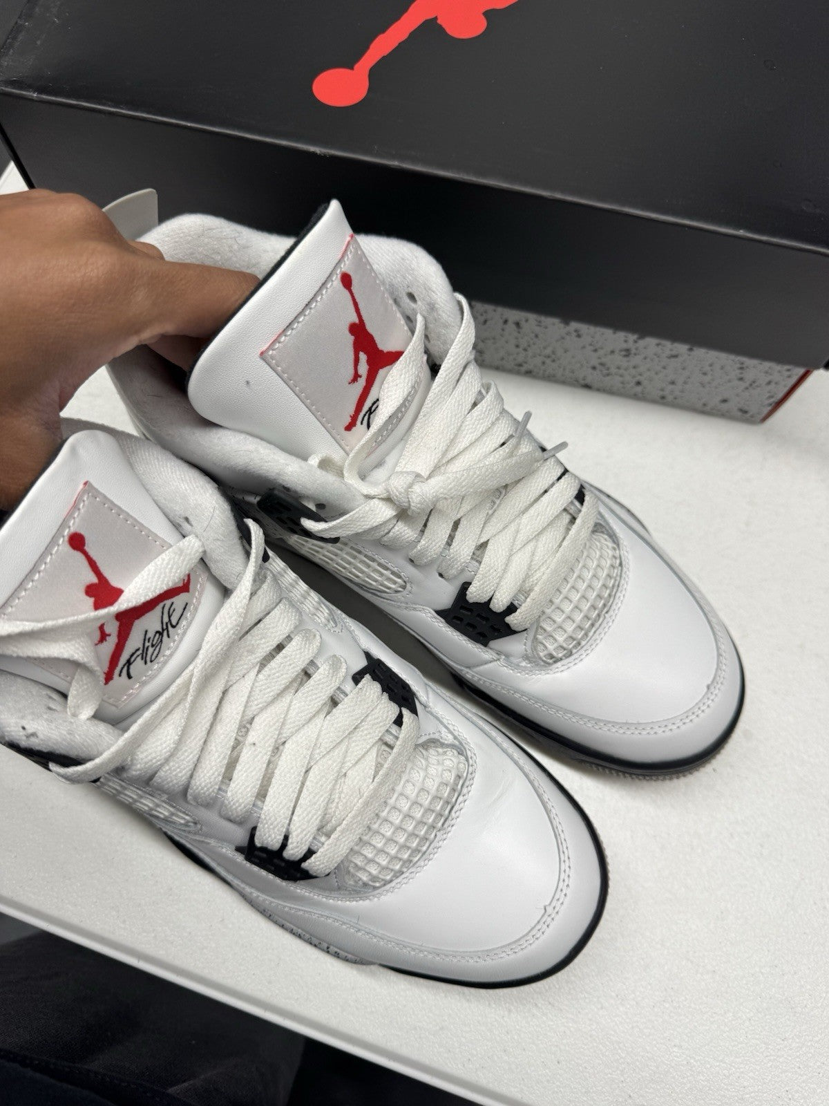 Jordan Air Jordan 4 Retro OG White Cement 2025 Men's Sneakers, SIZE 8.5