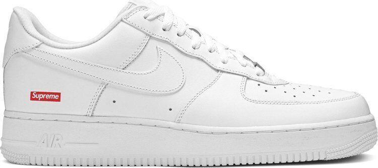 Nike Air Force 1 Low Supreme Box Logo White/White Sneakers 2020 SIZE 10.5