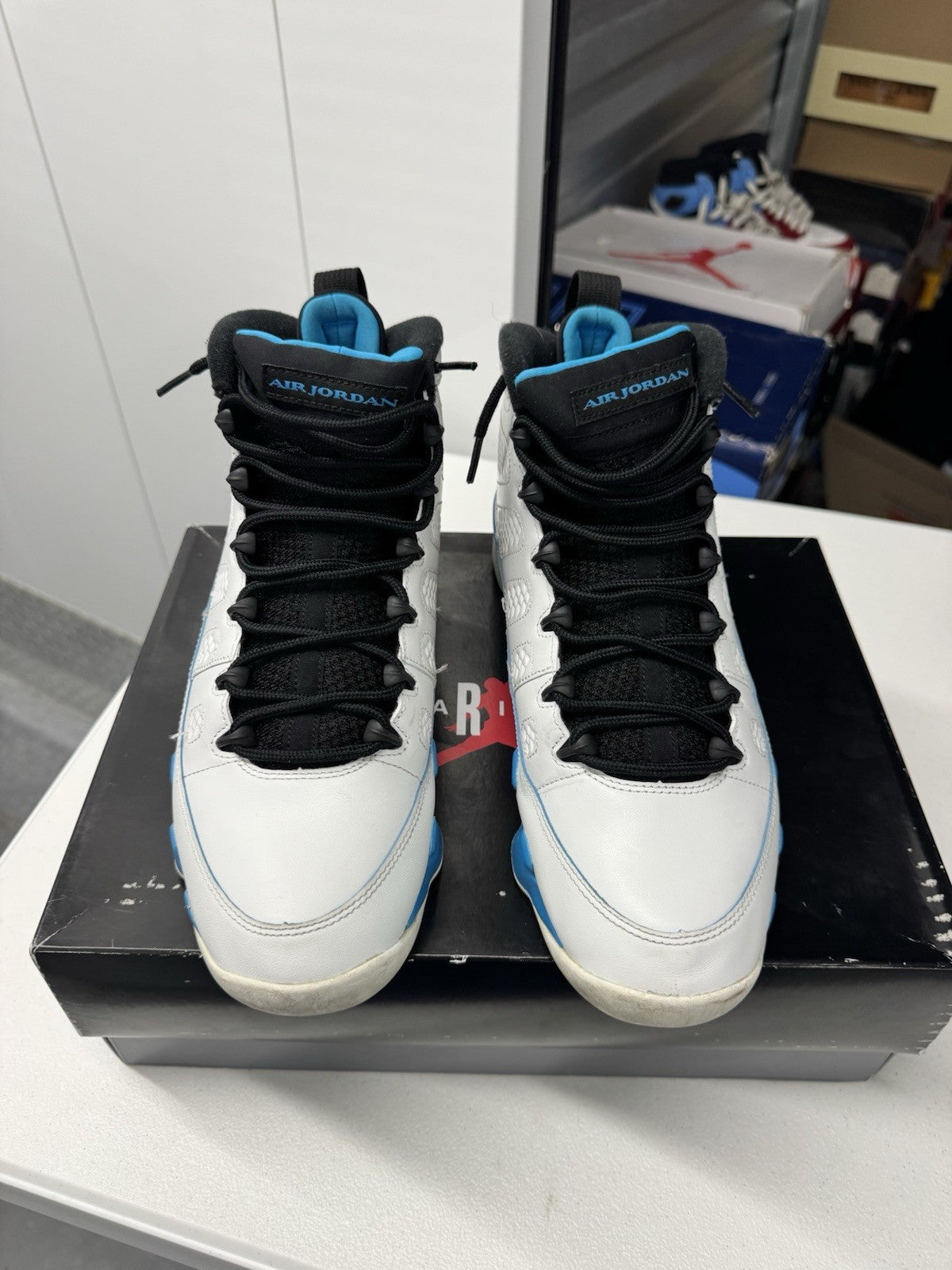 Air Jordan 9 Retro Men's Sneakers Powder Blue/Unc, 2024, FQ8992-101 Size 11