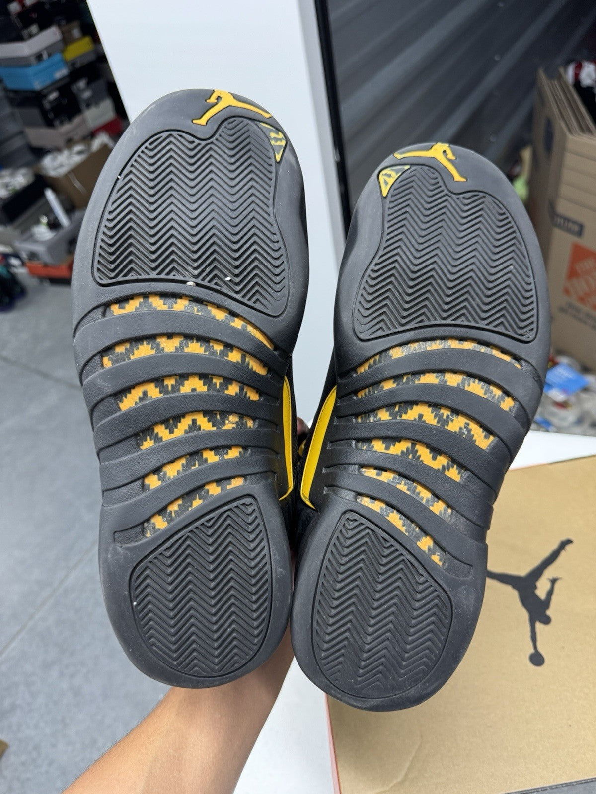 Jordan Air Jordan 12 Retro Black/Taxi Men's Sneakers Size 12 CT8013-071