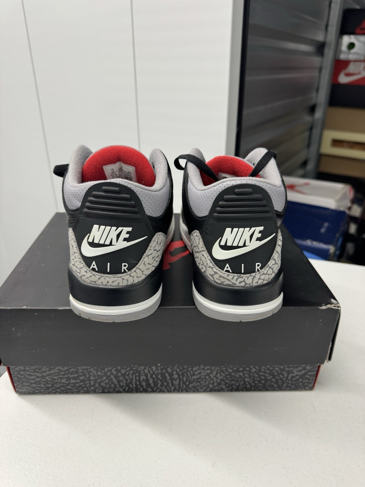Air Jordan 3 Black Cement Reimagined Sneakers DN3707-010 Size 10