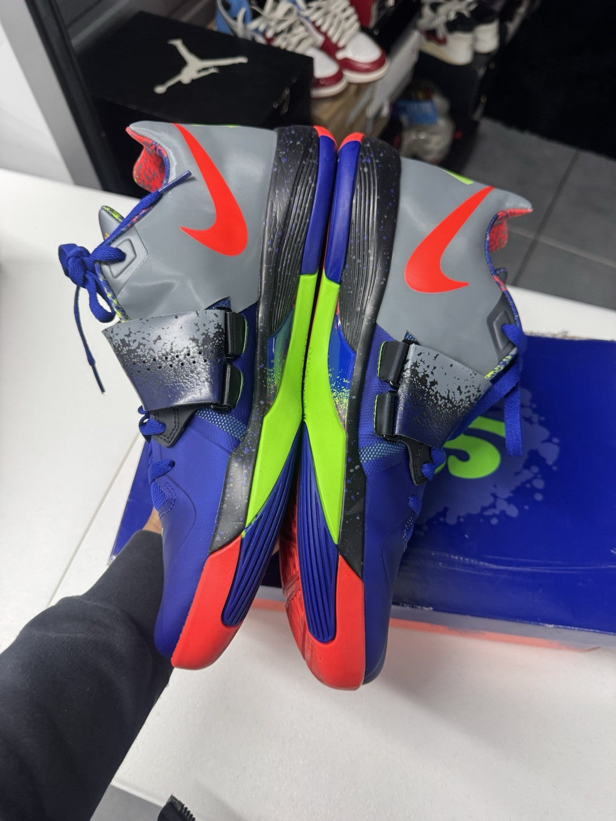 Nike Men's Zoom KD 4 IV Nerf Basketball Shoes Multicolor, Size 13