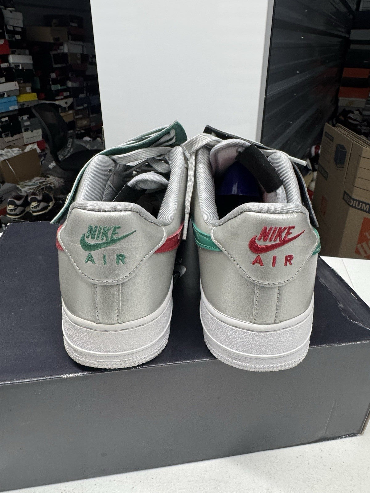 Nike Air Force 1 '07 LV8 Lucha Libre Metallic Silver Multi-Color SIZE 10.5