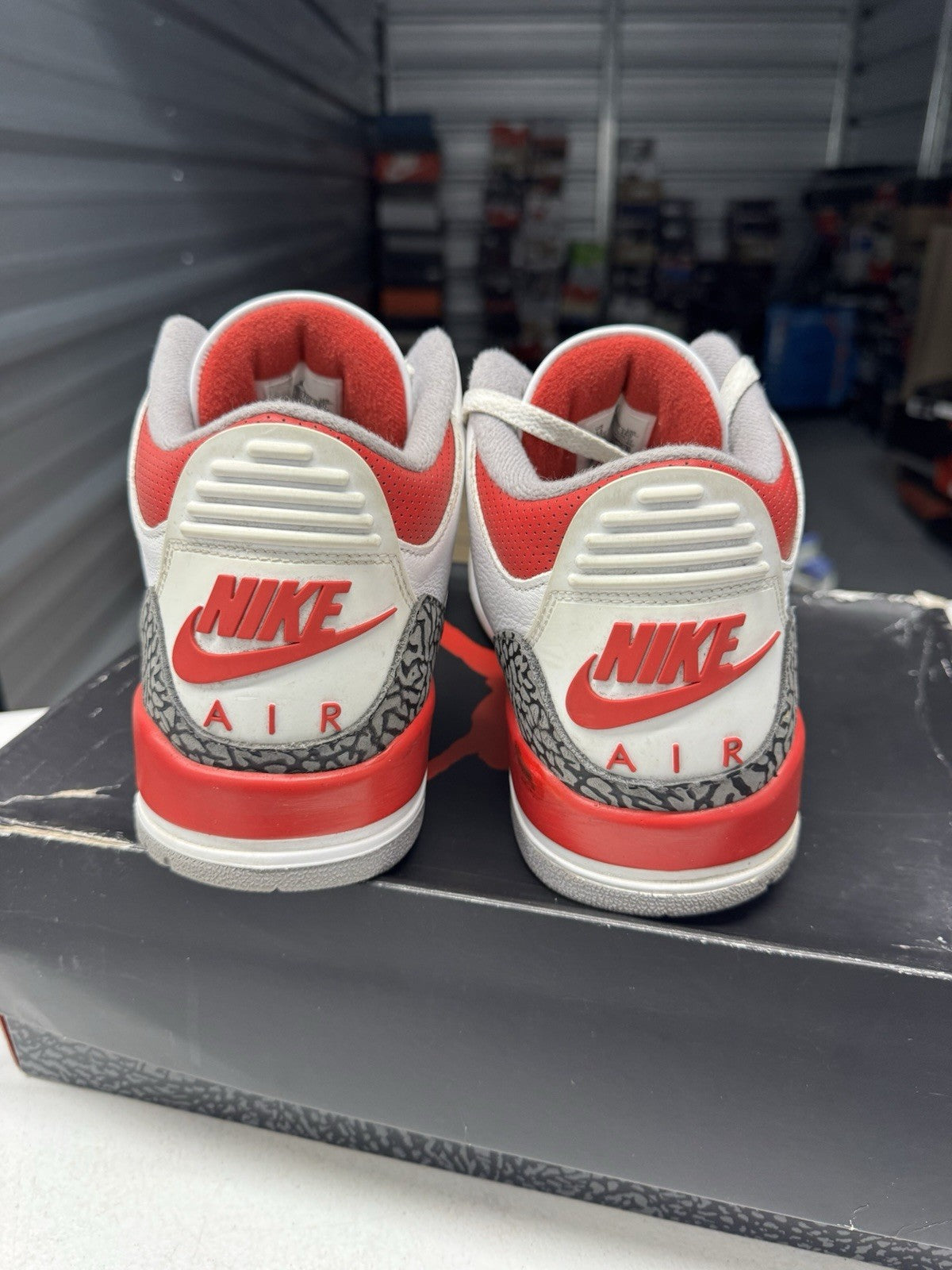 Jordan Air Jordan 3 Retro Fire Red Men's Sneakers White/Red Size 12