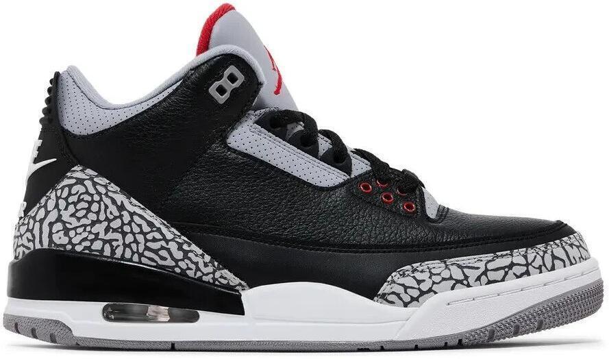 Jordan Air Jordan 3 Retro OG Black Cement Sneakers 854262-001 SIZE 8.5