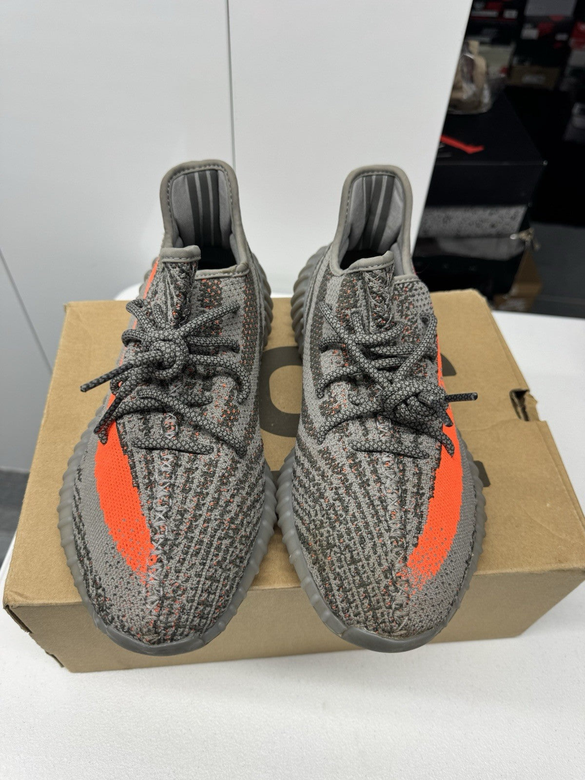 adidas Yeezy Boost 350 V2 Beluga 2.0 Men's Sneakers Gray/Orange, Size 11