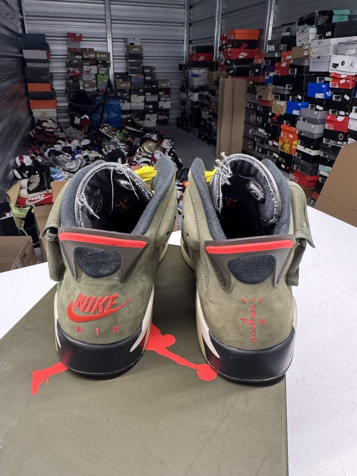 Jordan Air Jordan 6 Retro SP Travis Scott Olive Sneakers 2019 SIZE 10