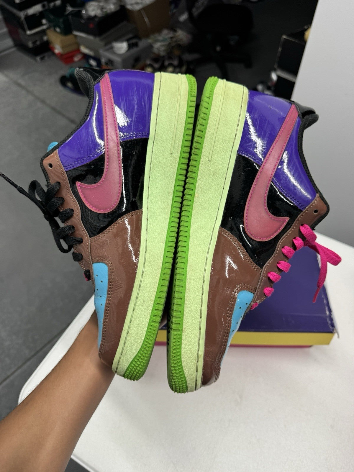 Nike Undefeated x Air Force 1 Low SP Pink Prime Fauna Brown SIZE 10