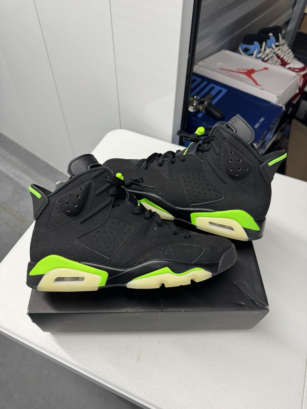 Jordan 6 Retro Electric Green Men's Sneakers 2021 Black/Green Size 10