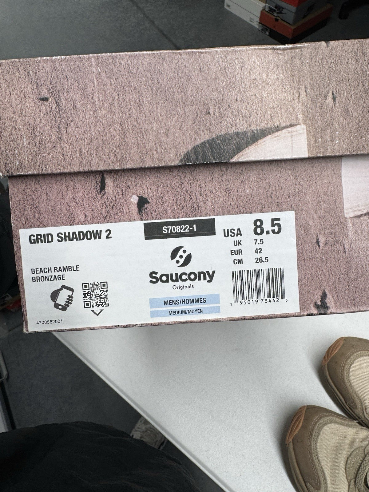 Saucony Colour Plus Companie Grid Shadow 2 Beach Ramble Suede SIZE 8.5