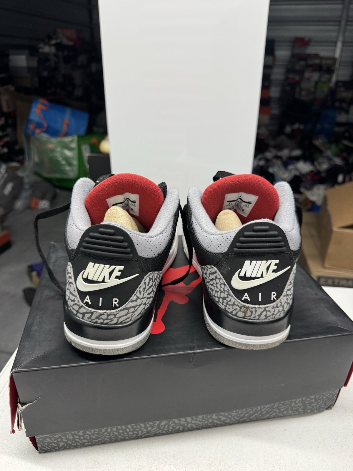 Jordan Air Jordan 3 Retro Black Cement Men's 136064-020 SIZE 8.5