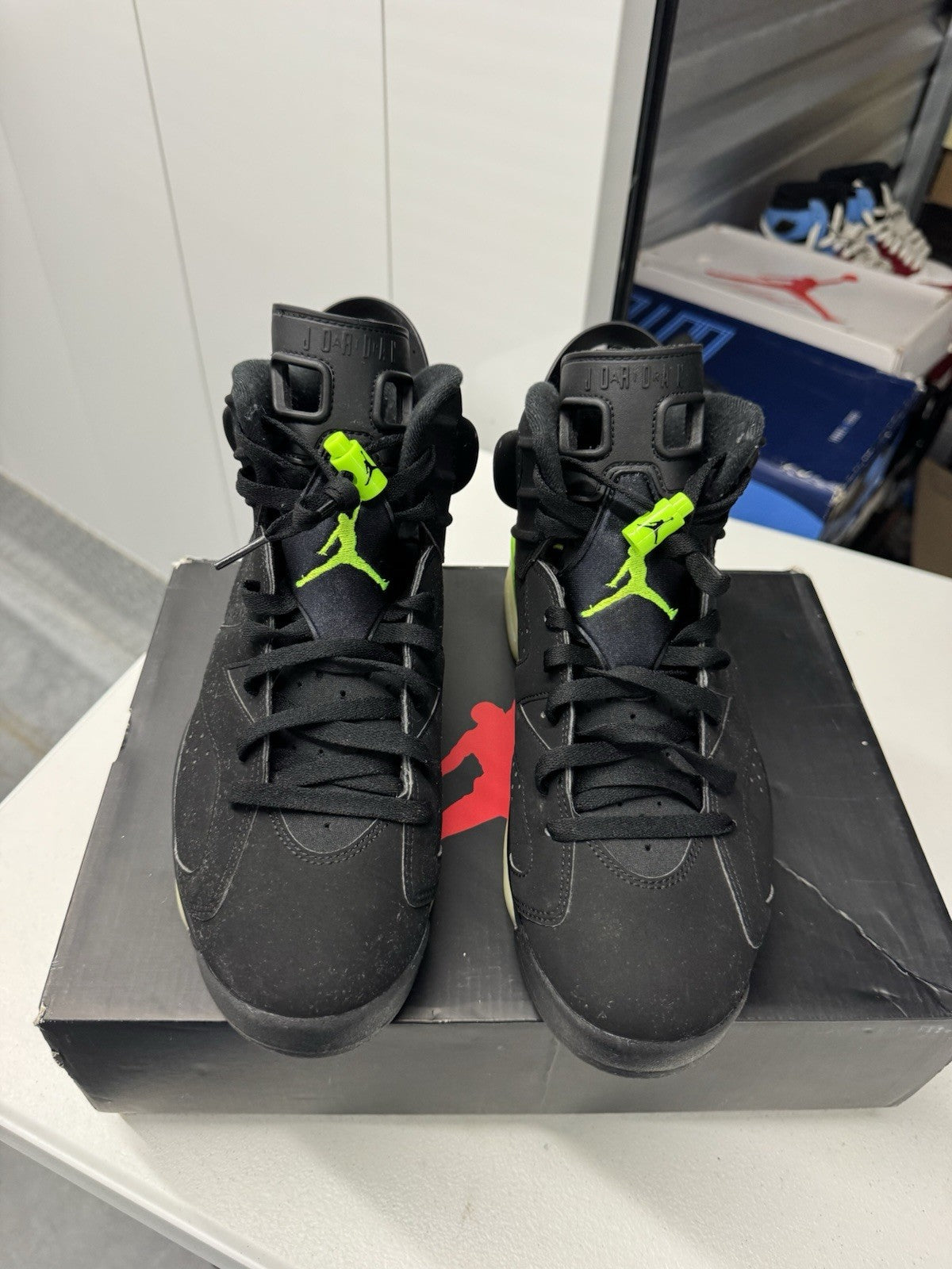 Jordan 6 Retro Electric Green Men's Sneakers 2021 Black/Green Size 10