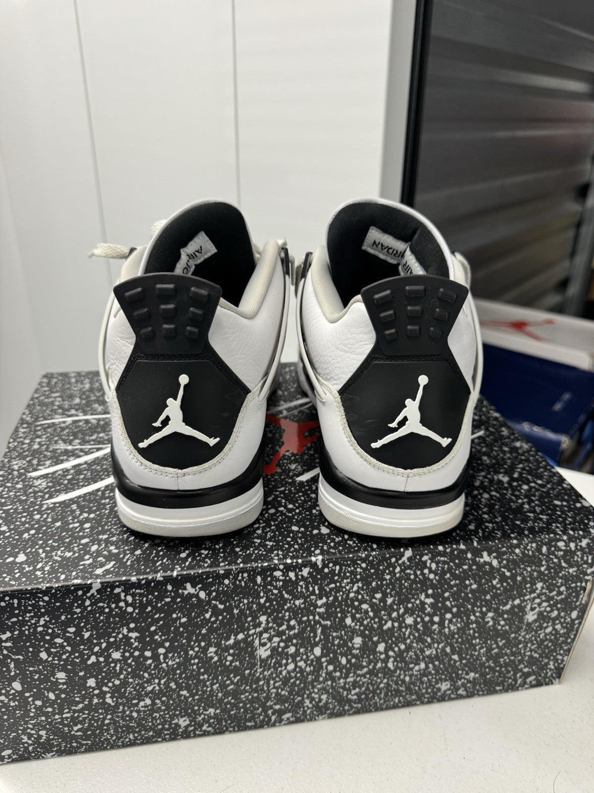 Nike Air Jordan 4 Retro Military Black Sneakers Size 10 DH6927-111