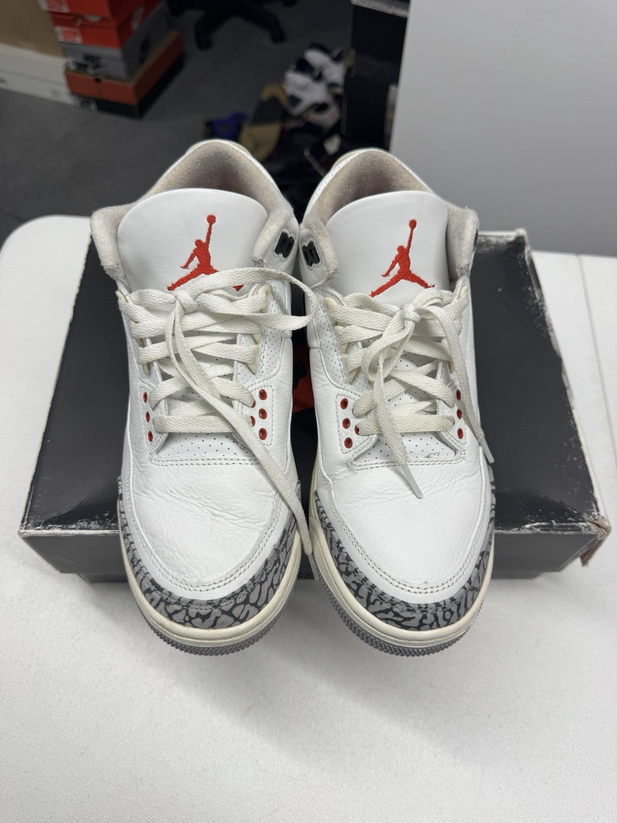 Jordan Air Jordan 3 Retro White Cement Reimagined Men's Sneakers SIZE 8