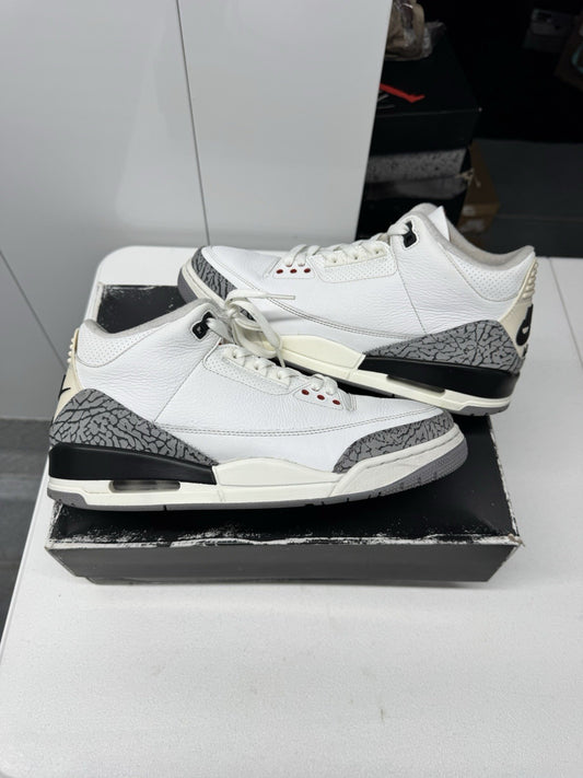 Air Jordan 3 Retro Men's Size 10.5 White Cement Reimagined Sneakers DN3707-100