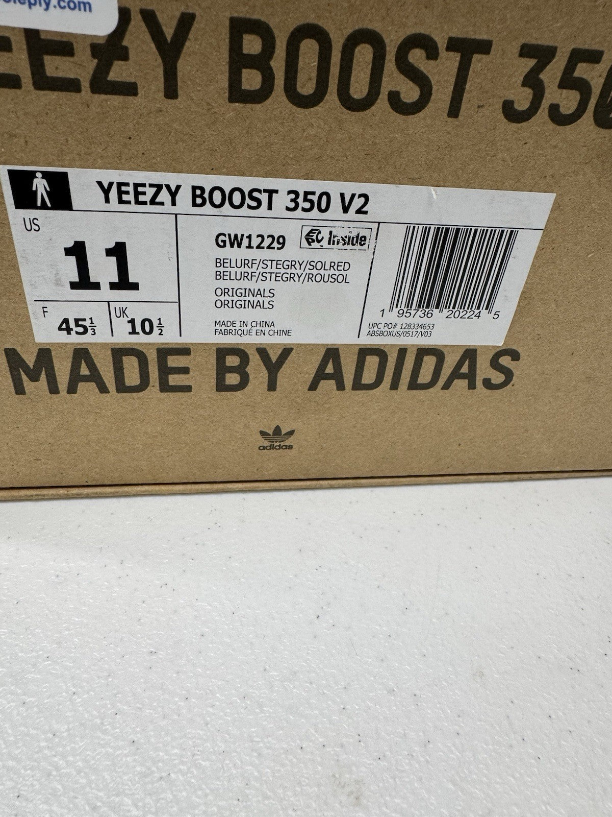 adidas Yeezy Boost 350 V2 Beluga 2.0 Men's Sneakers Gray/Orange, Size 11