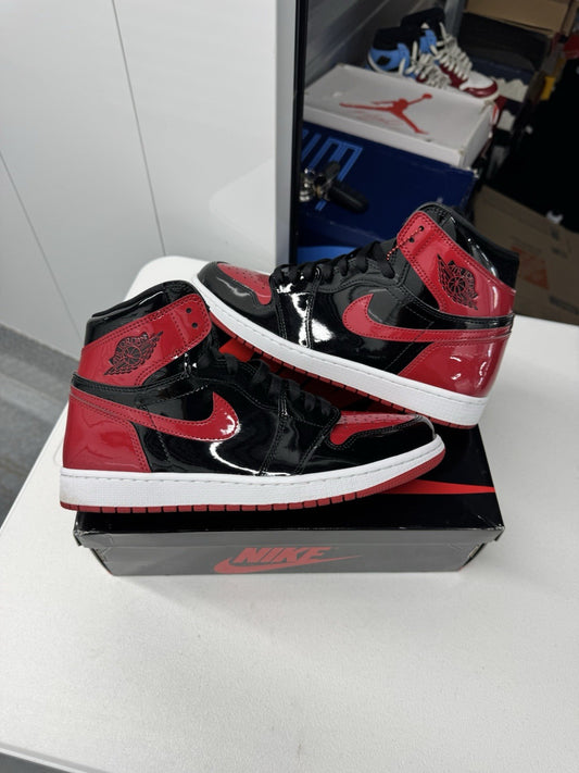 Nike Air Jordan 1 Men's Size 10 Retro OG High Patent Bred Colorway