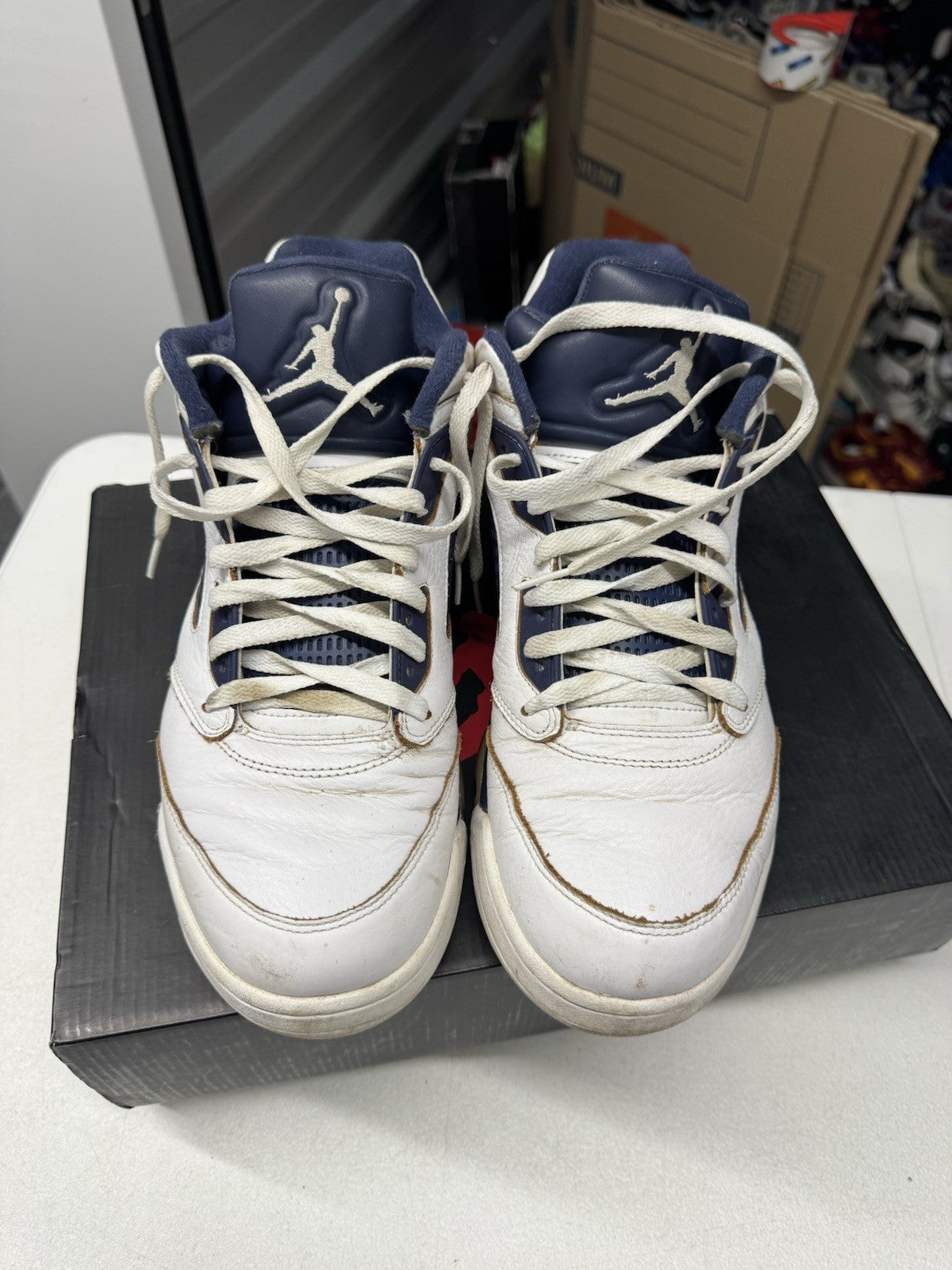 Jordan Air Jordan 5 Retro Low Dunk From Above White/Gold/Navy SZ13