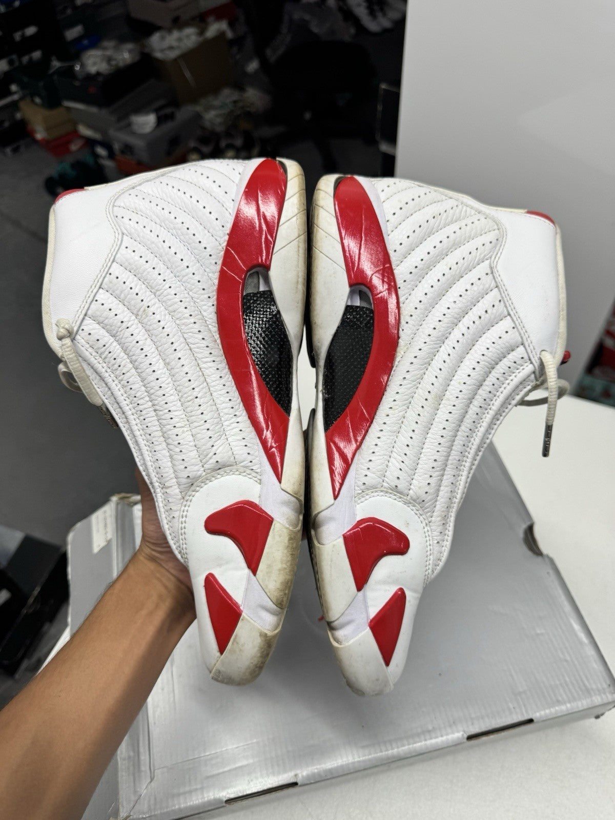 Jordan Air Jordan 14 Retro 2019 Candy Cane White/Black/Varsity Red SIZE 10.5