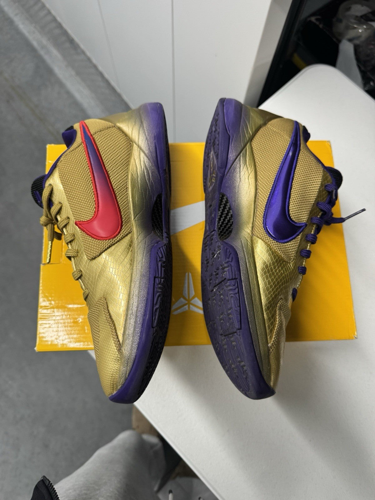 Nike Kobe 5 Undefeated Gold Purple Red Men's Low Top Basketball Sneaker