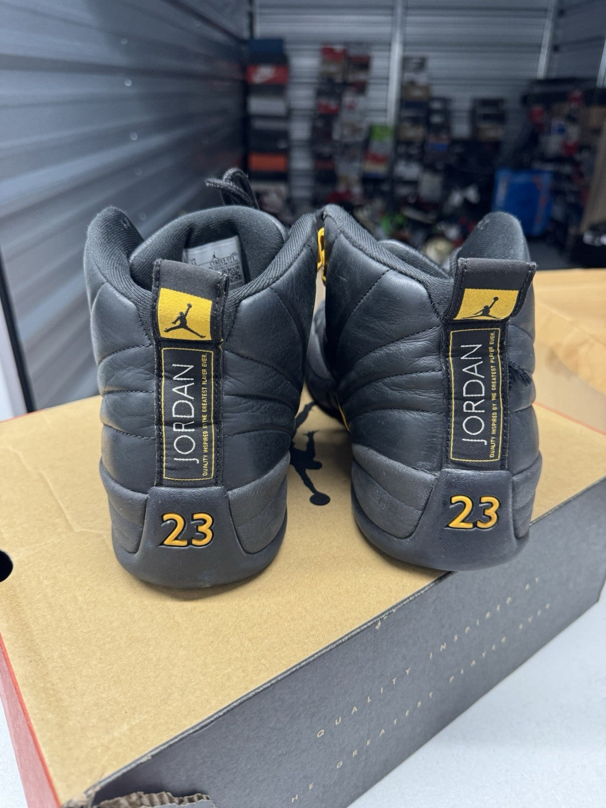 Jordan Air Jordan 12 Retro Black/Taxi Men's Sneakers Size 12 CT8013-071