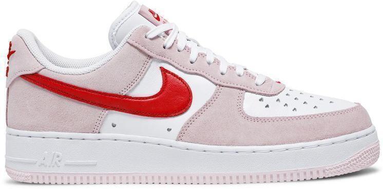 Nike Air Force 1 '07 QS Valentine's Day Love Letter Tulip Pink Suede SIZE 10