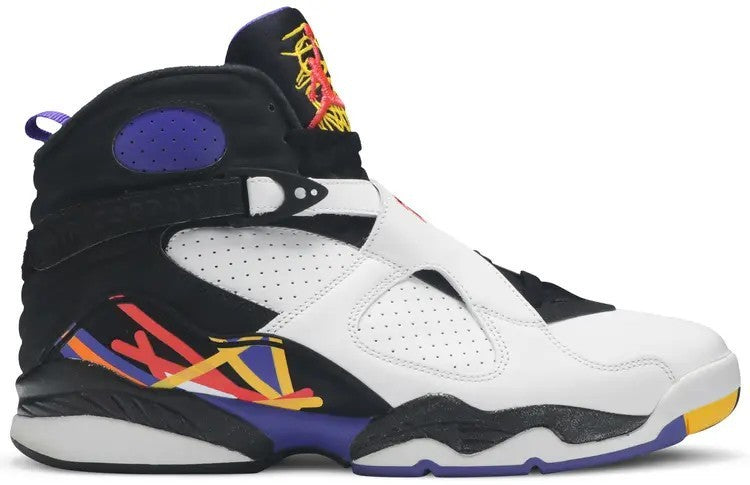 Jordan Air Jordan 8 Retro Three-Peat White/Black/Purple SIZE 10