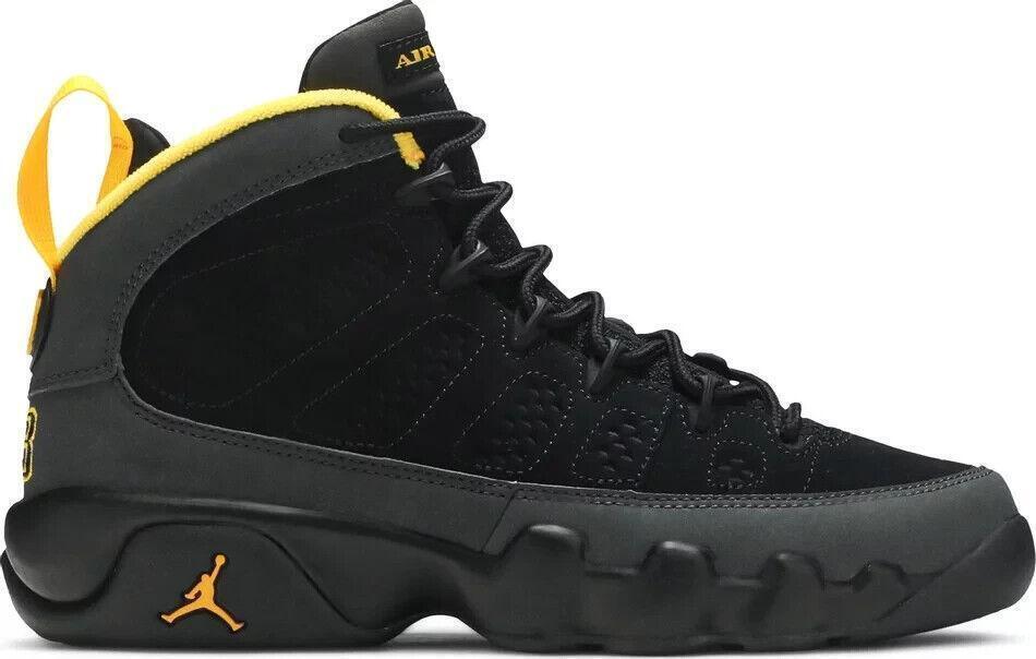 Jordan Air Jordan 9 Retro Black/Dark Charcoal-University Gold 2021 Size 10